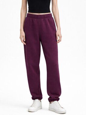 LULULEMON Scuba Mid-Rise Oversized Jogger Regular Fleece Plum Women Medium x 29"